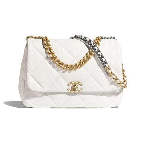 white chanel 19 flap bag